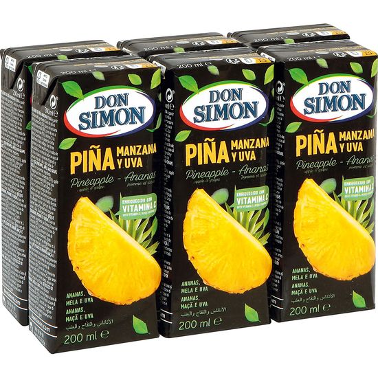 Zumo Piña Manzana Uva Concentrado Pack de 6