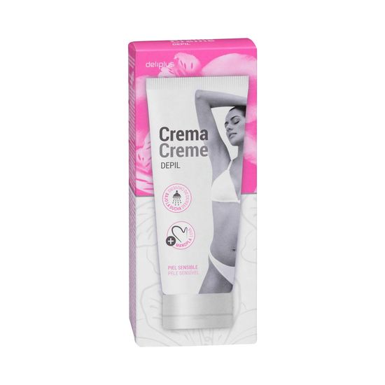 Crema depilatoria mujer para el cuerpo Deliplus piel sensible