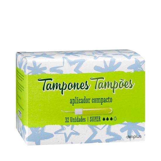 Tampones super Deliplus con aplicador compacto