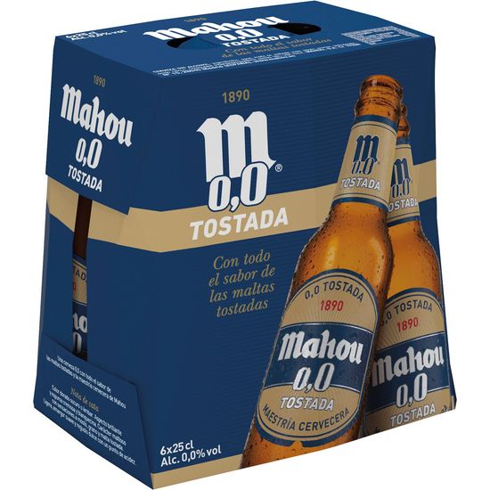 Cerveza Tostada 0,0 Pack de 6 botellas