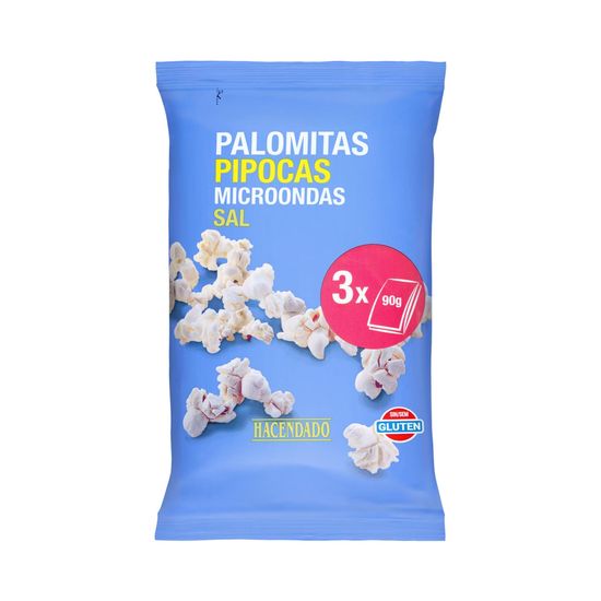 Palomitas de maíz con sal Hacendado para microondas