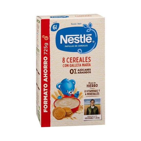 Papilla 8 cereales con galleta María Nestlé +6 meses