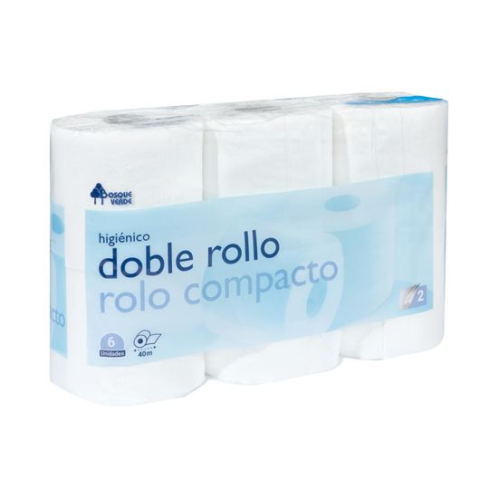 Papel higiénico Doble Rollo Bosque Verde