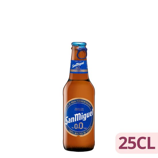 Cerveza 0,0% sin alcohol San Miguel