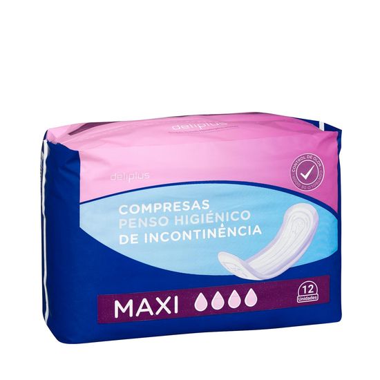 Compresa sin alas de incontinencia Deliplus Maxi