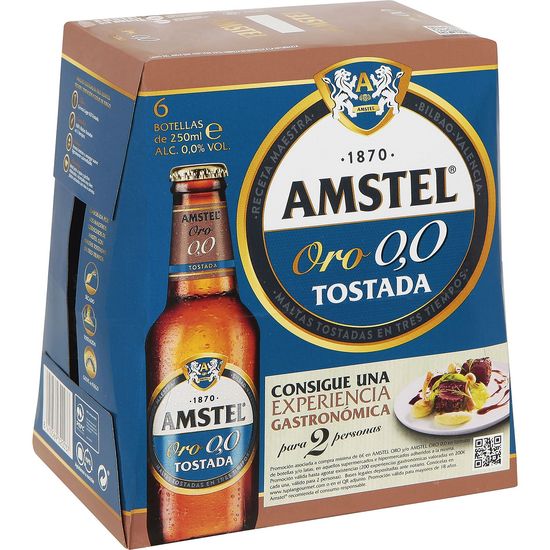 Cerveza 0,0 Tostada Pack de 6 botellas