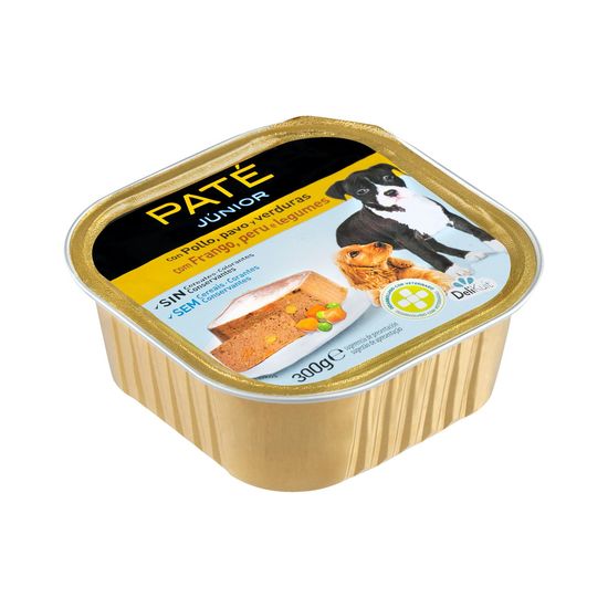 Paté perro junior Delikuit con pollo, pavo y verduras