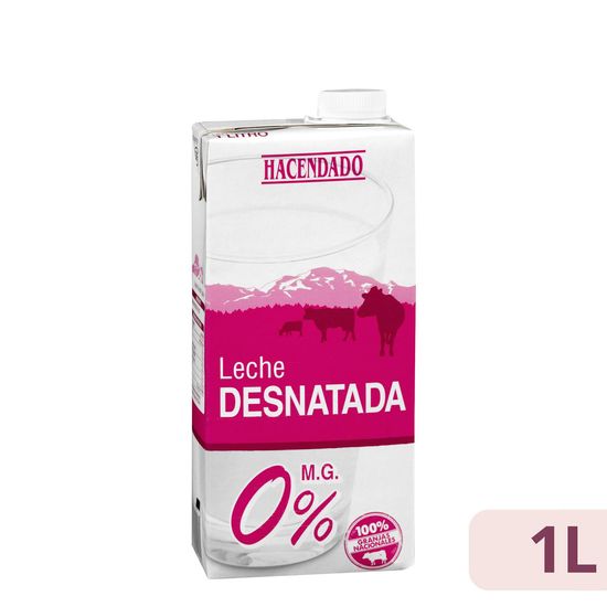 Leche desnatada Hacendado