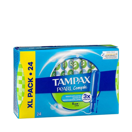 Tampones super Tampax Pearl con aplicador