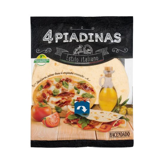 Piadinas pan estilo italiano Hacendado