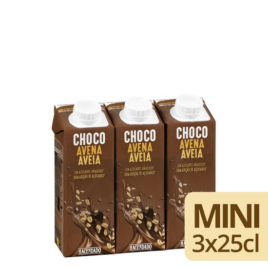 Bebida de avena con chocolate sin azúcares añadidos Hacendado