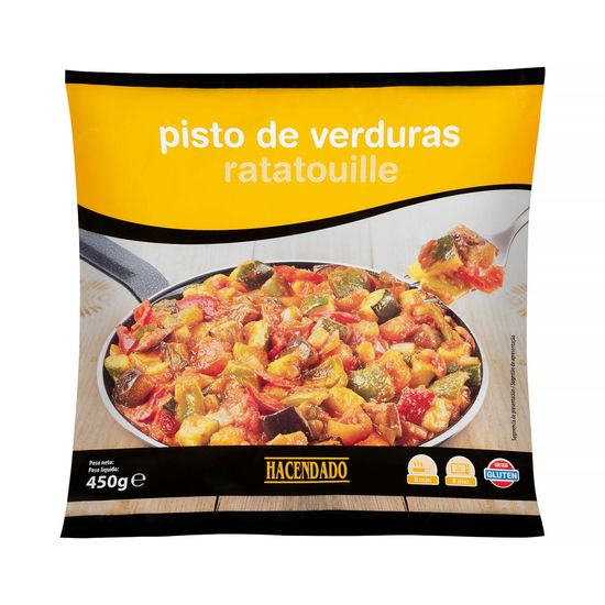 Pisto de verduras Hacendado ultracongelado