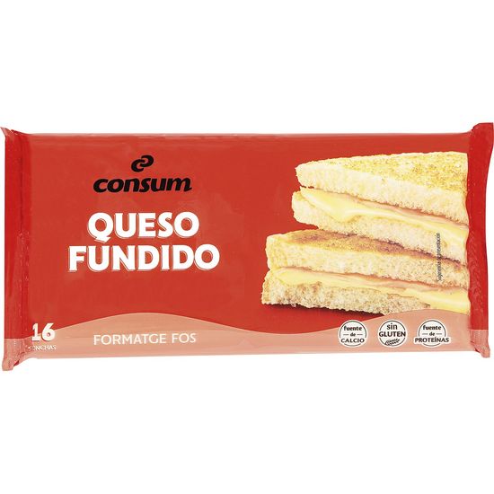 Queso  Lonchas Fundido 16 Lonchas