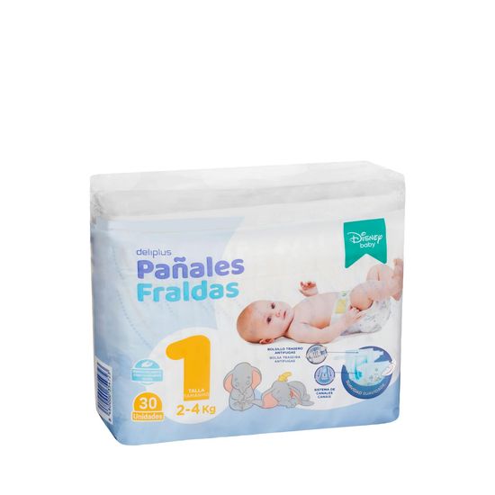 Pañales bebé talla 1 de 2-4 kg Deliplus