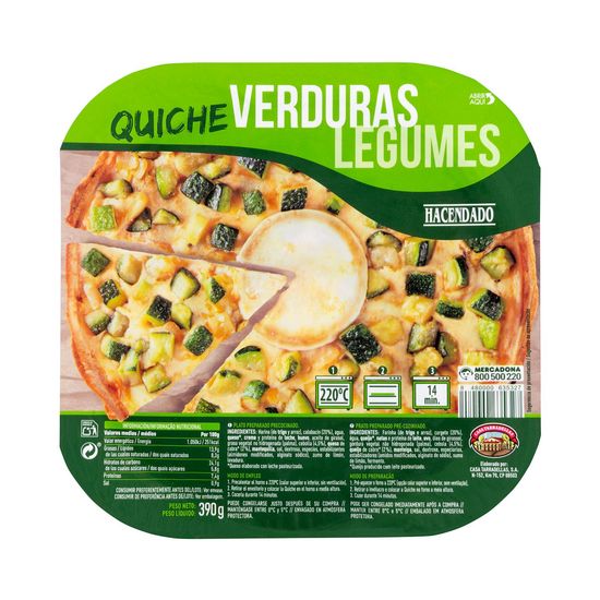 Quiche verduras Hacendado