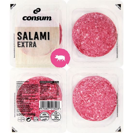 Salami Extra Lonchas 4x60