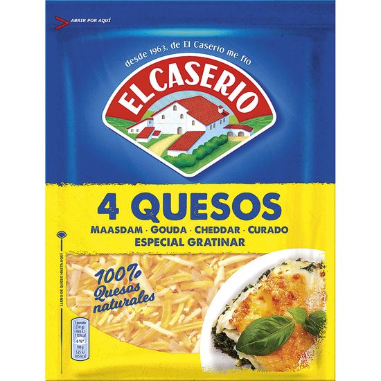 Queso Rallado 4 Quesos 100% Natural