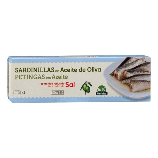 Sardinillas reducidas en sal en aceite de oliva Hacendado